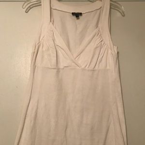 Express Plunging v-neck White tank top